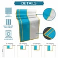 thumbnail image 6 of Modern Blue Gold Table Runner - 48 Inch Long Minimalist Geometric Yellow Striped Cotton and Linen Blended Dress Scarves Farmhouse Table Runner for Kitchen Dining, Coffee Table, 13" x 48", 6 of 8