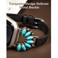 thumbnail image 2 of Wearlizer Boho Turquoise Strap Compatible with Apple Watch Band 42/41/40/38/46/45/44/49mm for Women, Western Leather Strap for iWatch Ultra Series SE/10/9/8/7/6/5/4/3/2/1, 2 of 6