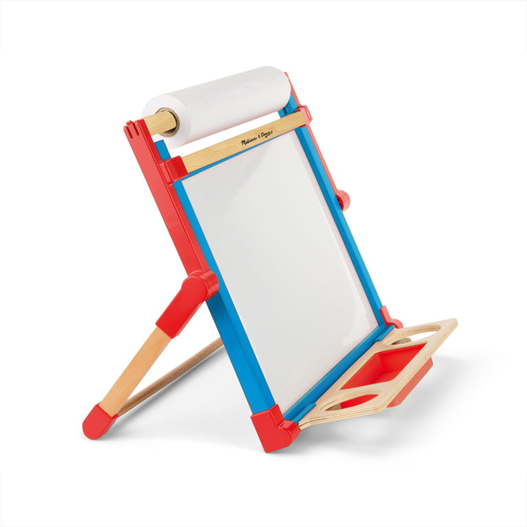 Melissa & Doug Double-Sided Wooden Tabletop Art Easel and Art Supplies 