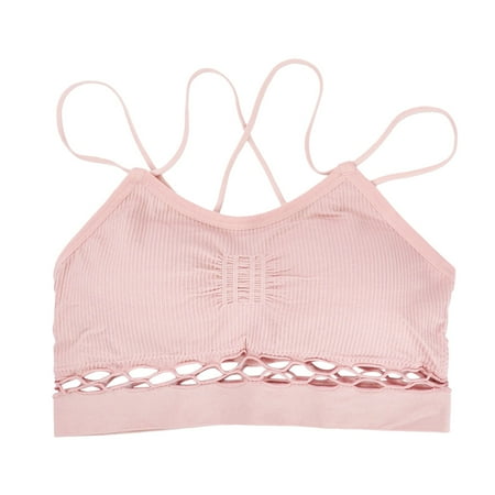 

wendunide sports bras for women Women Ladies Spiral Wrap Sports Bra No Steel Rings Beautiful Back Yoga Lingerie Bra Bra Pink One Size