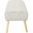 thumbnail image 3 of ZXNYH  Mid Century Boho Fabric Ottoman, Charcoal Cat Eye Pattern, 3 of 8