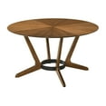 thumbnail image 4 of Santana 5 Piece Round Walnut Wood Dining Table Set with Orange Fabric, 4 of 6