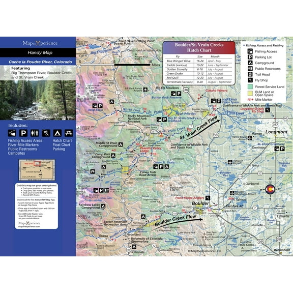 CACHE LA POUDRE RIVER, COLORADO GPS MAP