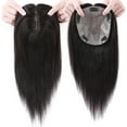 thumbnail image 3 of SEGO Clip in Hair Extensions Human Hair Toppers 100% Real Human Hair Topper for Thinning/Loss Hair Natural Black Hair Pieces, 3 of 9