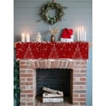 thumbnail image 6 of Red Christmas Tree Mantel Scarf Fireplace Decorations for Living Room, Xmas Balls Pine Needles Snowflake Fireplace Mantel Scarf Cover Runner for Halloween/Thanksgiving/Christmas Decor 90"x17", 6 of 6