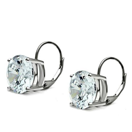 Women's Brass CZ Clear 7.20(g) Round Dangle & Drop Earrings