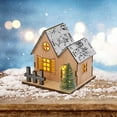thumbnail image 4 of Mecorevxz Christmas Ornaments Christmas Decorations Luminous Wooden Houses LED Wooden Christmas Houses Christmas Desktop Ornaments, 4 of 6