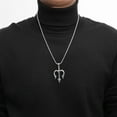 thumbnail image 4 of HZMAN Men Vintage Poseidon Trident Necklace, Ancient Greek Mythology Amulet Pendant, 4 of 7