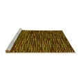 thumbnail image 2 of Ahgly Company Machine Washable Indoor Round Abstract Yellow Modern Area Rugs, 6' Round, 2 of 4