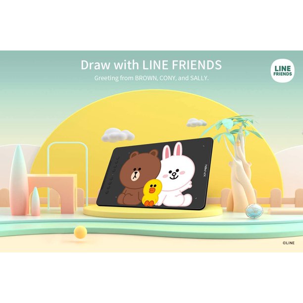 XPPEN Graphic Tablet Deco01 V2 Line Friends Edition Digital Pad for