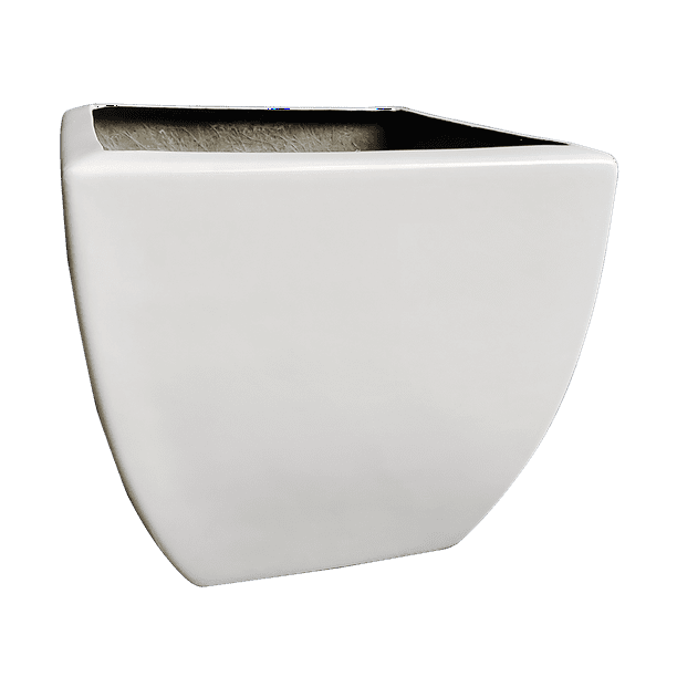 Maceta de fibra de Vidrio FibraFormas Trapecio Italiano Mini Blanco 21cm