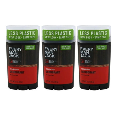 Every Man Jack Deodorant 3oz Cedarwood (Aluminum-Free) (Pack of 3)
