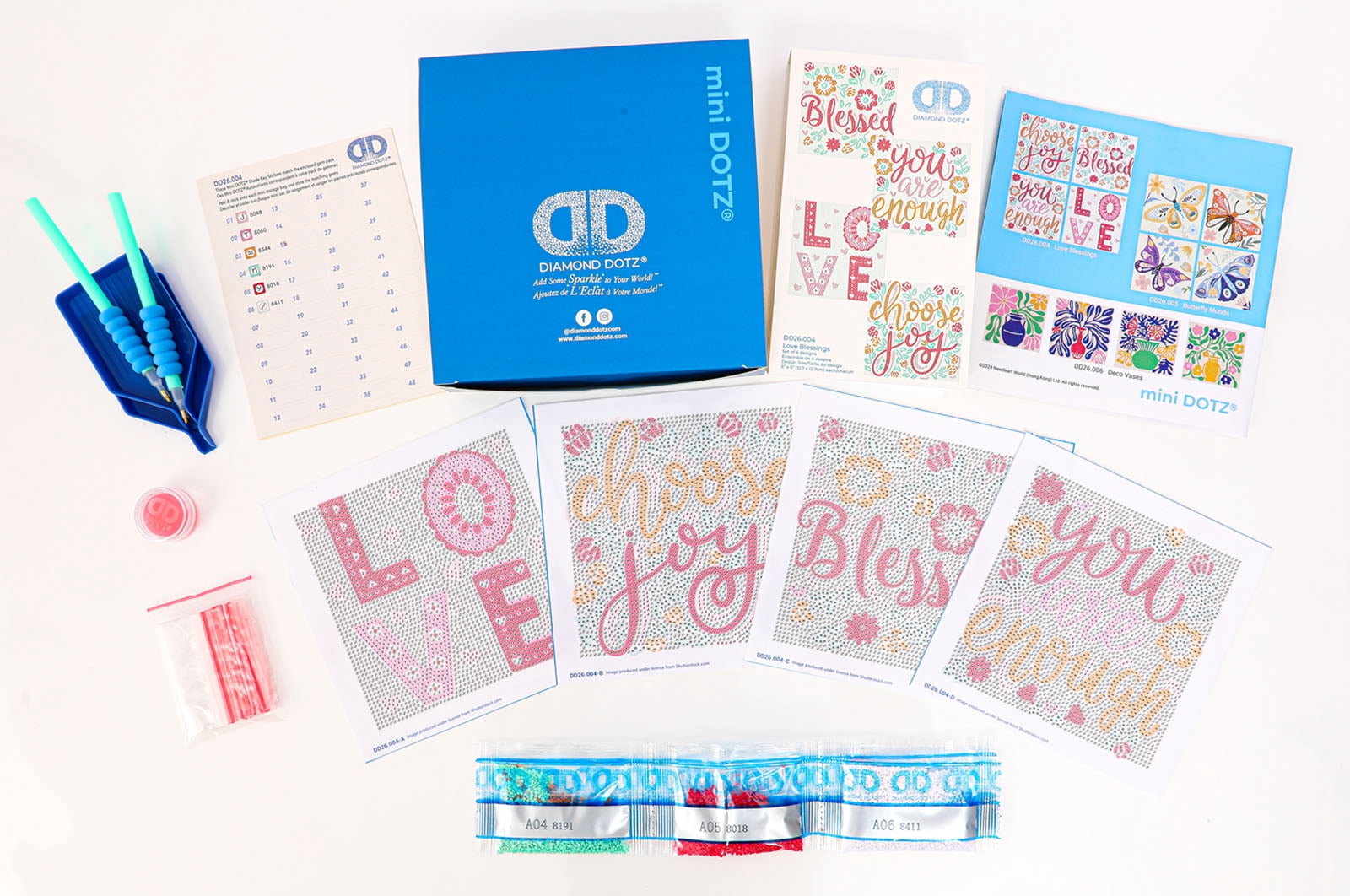 Diamond Dotz Mini Love Blessings Diamond Painting Kits for Adults - Love Diamond Art Kits a Relaxing Creative Craft Kit with Dotz Gems 5x5