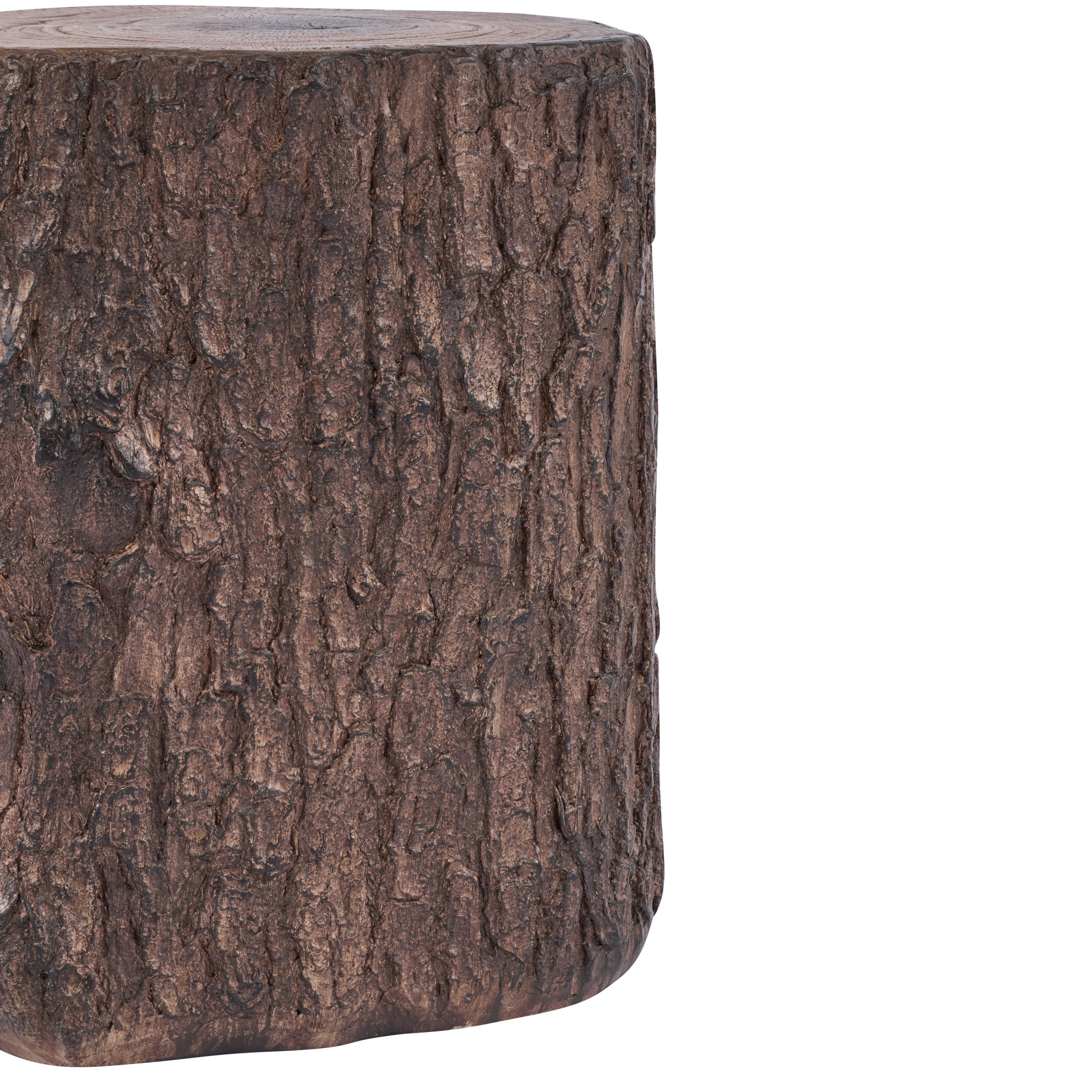Christopher Knight Home 15.3” Tree Stump Side Table, MGO Accent Table with Realistic Wood Texture, Brown