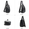 thumbnail image 3 of Bolso bandolera de una correa para el pecho, mochila cruzada para el día a día, mini mochila de hombro para uso diario deportivo, color negro, 3 of 7