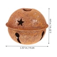 thumbnail image 4 of GOOHOCHY 24 campanas navideñas de metal oxidado, decorativas para árbol de Navidad (40 mm), 4 of 8