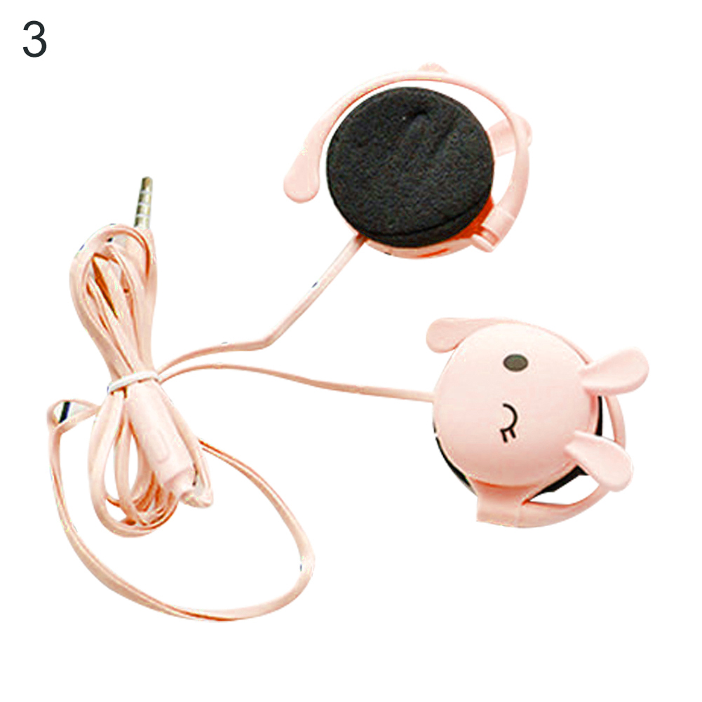 Opolski Cute Rabbit Stereo Earphone Headphone with Mic 3.5mm Ear-hook ...