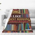 thumbnail image 5 of Book Lovers Gift Blanket Librarian Gifts Throw Blanket 60"x80" Lightweight Book Club Gifts for Reading Lover Bookish Literary Gift Idea Bookworm Gift Book Poster Decoration Couch Bedroom Living Decor, 5 of 6
