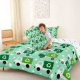 thumbnail image 4 of Manfei Boys Garbage Trucks Queen Comforter Set,Recycling Bin Comforter Sets Queen,Green,Polkadot Reversible,3-Piece,1 Comforter and 2 Pillowcases, 4 of 7