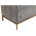 thumbnail image 6 of TOV Furniture Pesce 2-Drawer Shagreen Nightstand with Brass Accents, 6 of 7