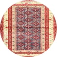 thumbnail image 1 of Ahgly Tapis Rond Traditionnel Persan Marron pour Intérieur, 3 Pieds Rond, 1 of 6