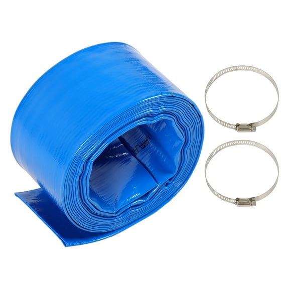 findmall 3" x 25FT Irrigation Discharge PVC Hose with Two Hose Collets For Swimming Pool