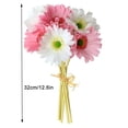 thumbnail image 2 of Paquete de crisantemo artificial Flor de simulación PU Decoración floral Paquete de flores falsas Decoración para el hogar, Rosa blanco Vogacara HA7497-01B, 2 of 6