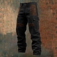 thumbnail image 2 of PIMSSY Men Pants Corduroy Cargo Pants For Relaxed Fit Casual Work Trousers With Multiple Pockets Comfortable Streetwear Male Holiday Solid Color Slacks, 2 of 3