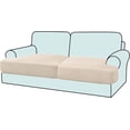 thumbnail image 1 of Housse de Coussin Extensible pour Canapé 1 Pce (1 Ivoire), 1 of 7