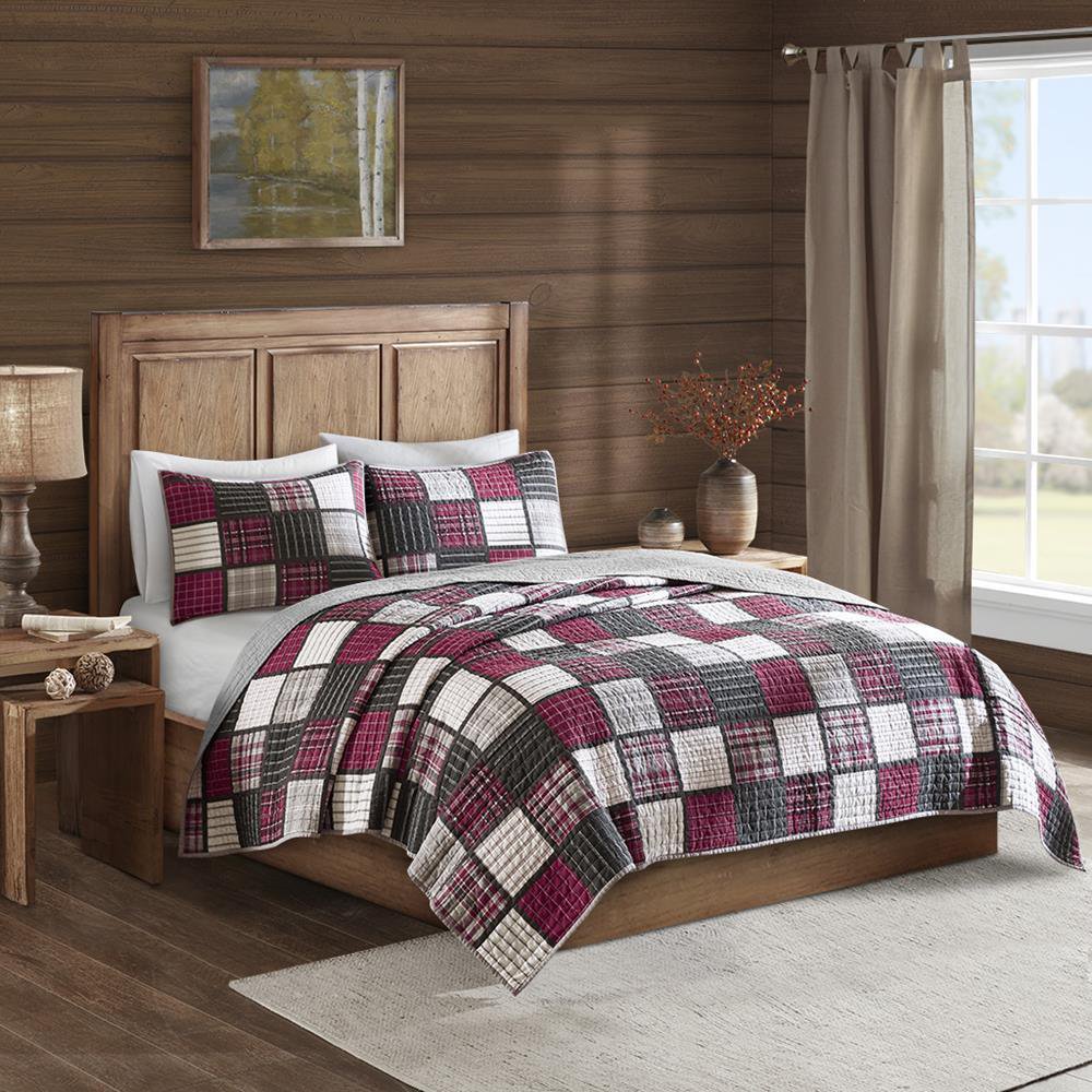 Woolrich Tulsa Oversized Plaid Print Cotton Quilt Set Full/Queen