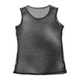 thumbnail image 2 of Franhais Men's Sexy Mesh Vest Gym Training Hollow Out Muscle Cloth Black Clubwear Tank Top, 2 of 7
