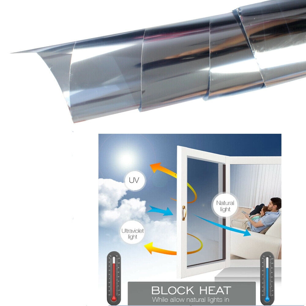 Details about   Mirror Window Film One Way Home Privacy Stickers Solar Tint Heat UV Reflection 