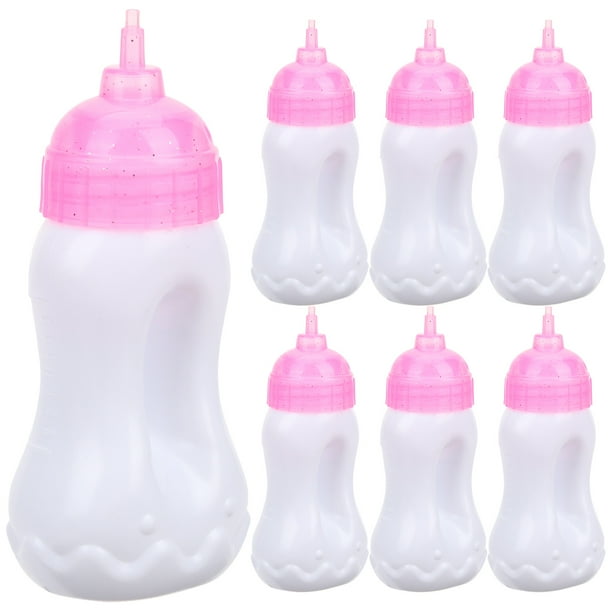 10 biberones en miniatura para muñecas, biberones de leche y zumo, accesorios para muñecas.
