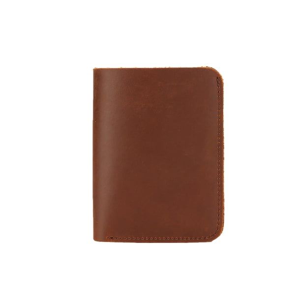 Cartera Retro Sonducket para hombre Monedero de cuero Marrón