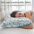 thumbnail image 5 of Teal Blue Grey Botanical Throw Pillow Covers, Spring Floral Summer Farmhouse Soft Breathable Pillow Cases with Invisible Zipper for Sleeping, Toddler Pillowcases for Couch Bed Sofa Chair 12x20 Inches, 5 of 9