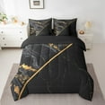 thumbnail image 2 of YST Black Watercolor Abstract Marble Comforter Set, 7-Piece, Queen, 2 of 4