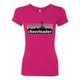 thumbnail image 2 of Wild Bobby, Cheerleader Silhouette Girl Sports Women Slim Fit Junior Tee, Raspberry, Large, 2 of 5