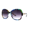 thumbnail image 1 of Womens Art Deco Rhinestone Jewel Arm Butterfly Designer Sunglasses Rainbow Flower Smoke, 1 of 4