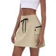 thumbnail image 3 of Tennis Skirt Wear Casual Daily for Perfect Fabric Breathable Comfortable Solid Color Cargo Athletic Pockets Athletic Skirt, 3 of 7