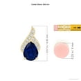 thumbnail image 3 of ANGARA Natural Solitaire 1.15 ct Blue Sapphire Flame Pendant in 14K Yellow Gold for Women (Size-8x6mm) | September Birthstone, Anniversary, Jewelry Gift for Women | Natural Blue Sapphire Necklace, 3 of 7