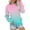 Pink, variant on CLOISE Women Sweatshirt Gradient Pullover Sweatshirts Crew Neck Long Sleeve Hoodies Shirts Green Basic Blouses With Pockets Fall Tunic Y2k Outfits XL