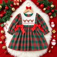 thumbnail image 2 of OJSFQUFP Baby Girls Christmas Comfortable and Breathable Long Sleeved Dress Cute Cartoon Print Dress, 2 of 5