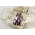 thumbnail image 5 of 14k Gold Filled Cubic Zirconia Earrings Simulated Amethyst Purple Large Long Faceted CZ Drops 2 Inch Designed for Adult Women, 5 of 5
