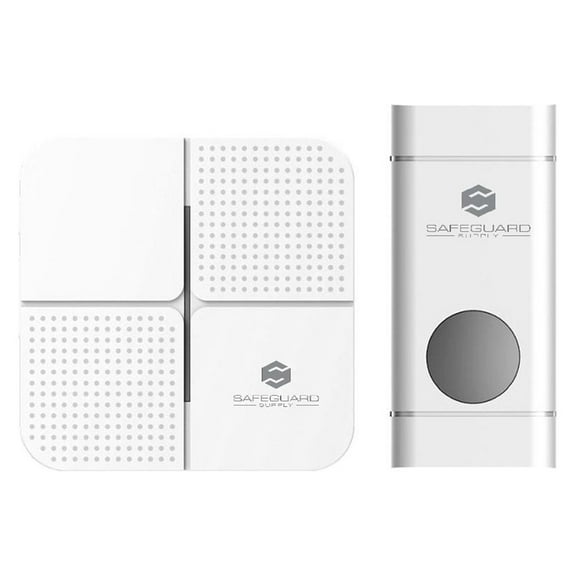 Simple But Powerful Wireless Door Chime Kit with Push Button and Plugin Receiver