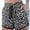 White, variant on YWDJ Running Shorts for Women Comfy Summer Leopard Shorts Drawstring Elastic Waist Pockets Sport Pant Dark Blue M