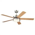 thumbnail image 3 of Ceiling Fan with LED Light and Remote Control, Nickel, 3 of 6