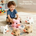thumbnail image 3 of Electric Pig Plush Realistic Toy, Animated Walking Piggy with Twitching Nose & Wagging Tail, Interactive Stuffed Animal Toy, 3 of 7