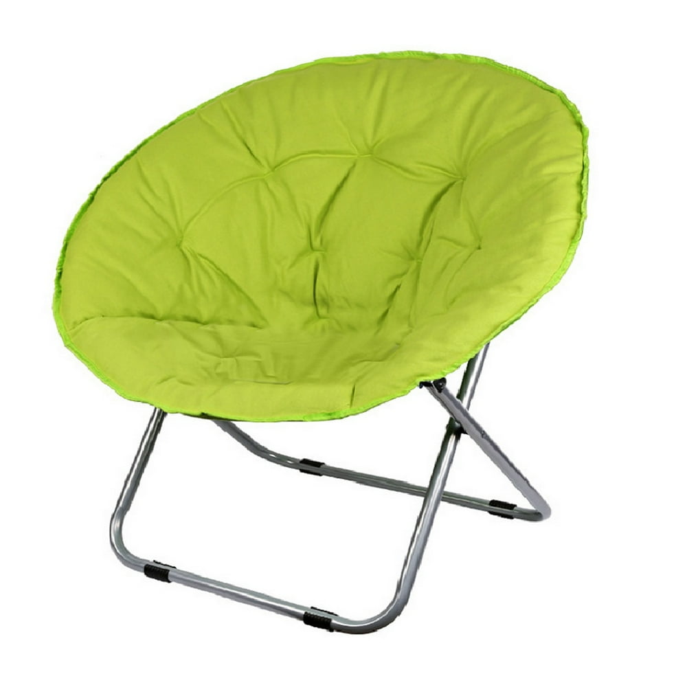 Saucer Chair, Folding Camping Chair Large Dorm Living Room Bedroom Garden Lounge Chair Removable 