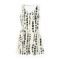 thumbnail image 4 of Vestido Corto para Mujeres Verano sin Mangas Cuello en V, Impresión de Moda con Bolsillos, Poliéster de Algodón Casual, 4 of 9