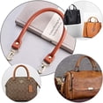 thumbnail image 2 of Dsseng 2 Pieces 15.7 Inch Leather Replacement Handles Purses Straps Shoulder Bag Strap with Swivel Lobster Buckles, 2 of 5